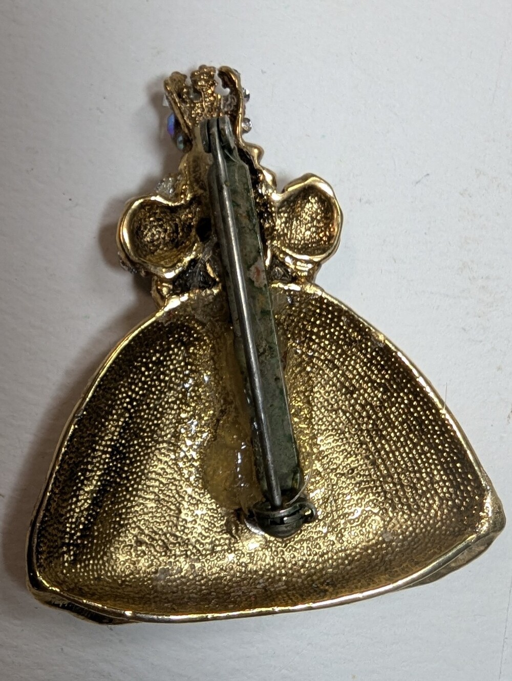 Wendy Gell Glenda the Good Witch of Oz pin gold-plated paved Aurora Borealis. - Picture 3 of 3